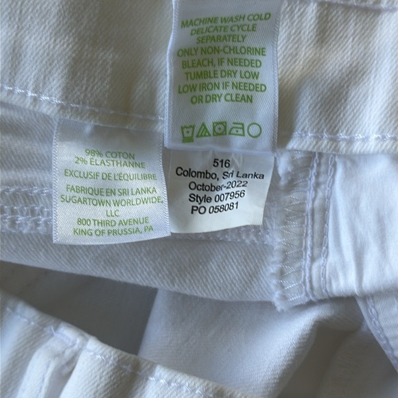 Lilly Pulitzer South Ocean High-Rise Skinny Jeans Resort White Double Raw Hem - Picture 4 of 15